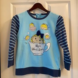 Disney Store Alice in Wonderland girl's sweatshirt size XS